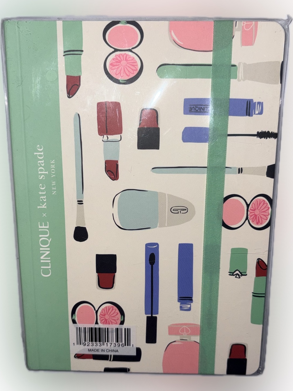 Clinique x Kate Spade Green Printed Cosmetic Case – Women Skincare Accessory